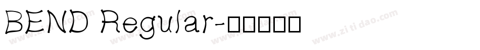 BEND Regular字体转换